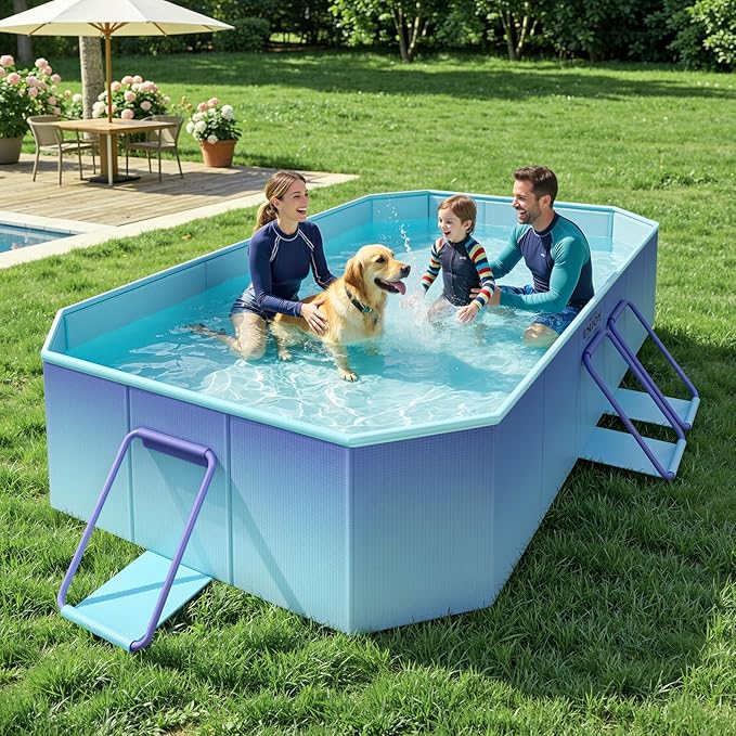 Foldable Swimming Pool for Kids & Pets | Non‑Inflatable 