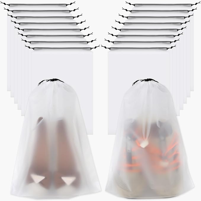 Pack Travel Shoe Bags (White, 11.8